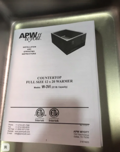 Мармит паровой APW Wyott W-3Vi (новый, 7 шт, США)