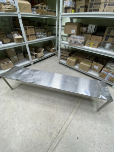 Полка настольная ПН-1 1800*350*400, 1 ярус, труба 25*25, нерж.
