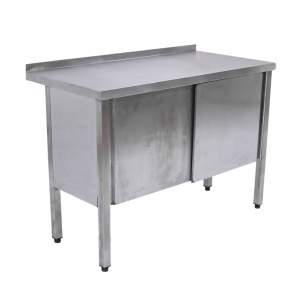 Стол-тумба из нержавеющей стали 1200x600x850 купе, борт